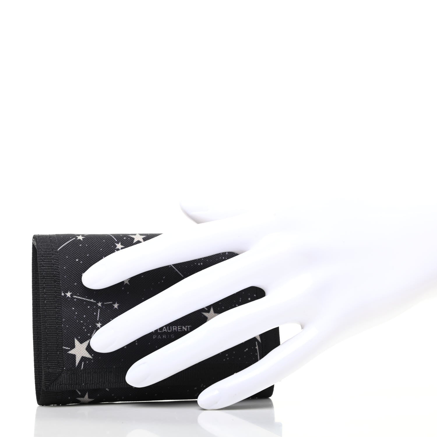 Saint Laurent Nylon Constellation Print Tiny Buffalo Wallet Black 2 of 6
