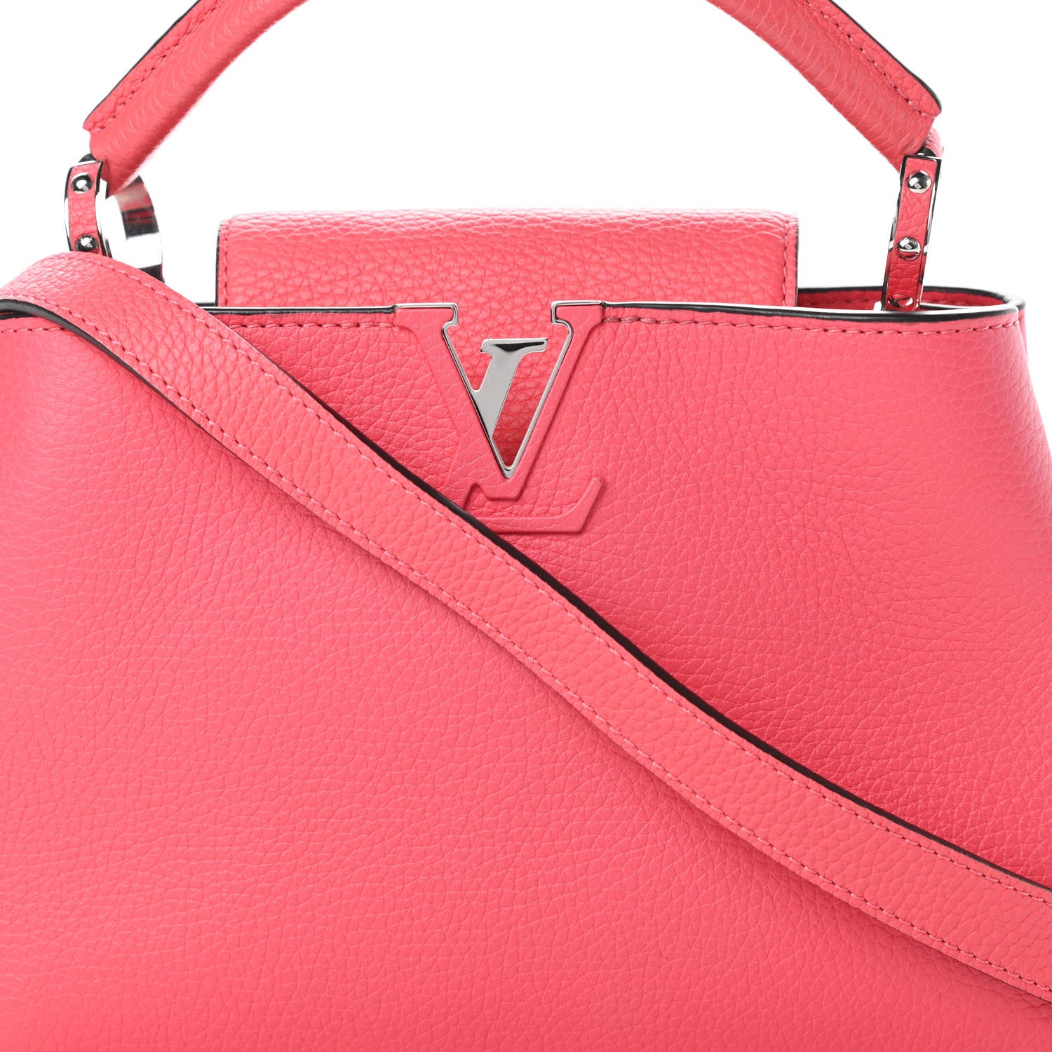 Louis Vuitton Taurillon Capucines BB Rose Litchi 8 of 12