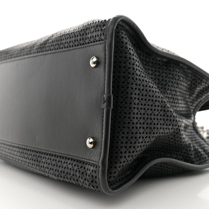 Chanel Calfskin Perforated Up In The Air Tote Black 10 of 14