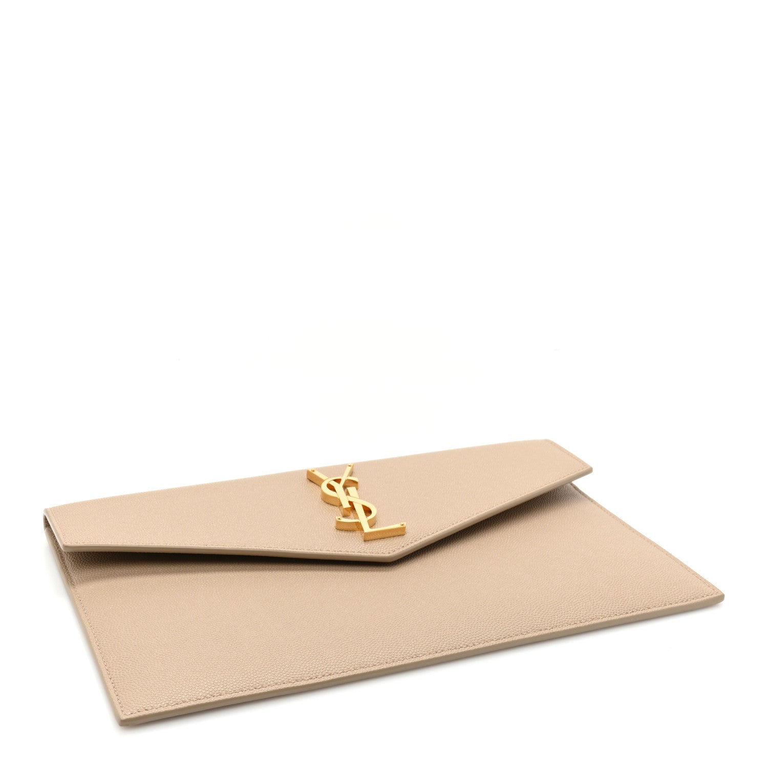 Saint Laurent Grain De Poudre Uptown Pouch Dark Beige 4 of 9