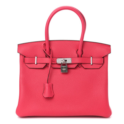 Hermes Taurillon Clemence Birkin 30 Rose Extreme 1 of 10