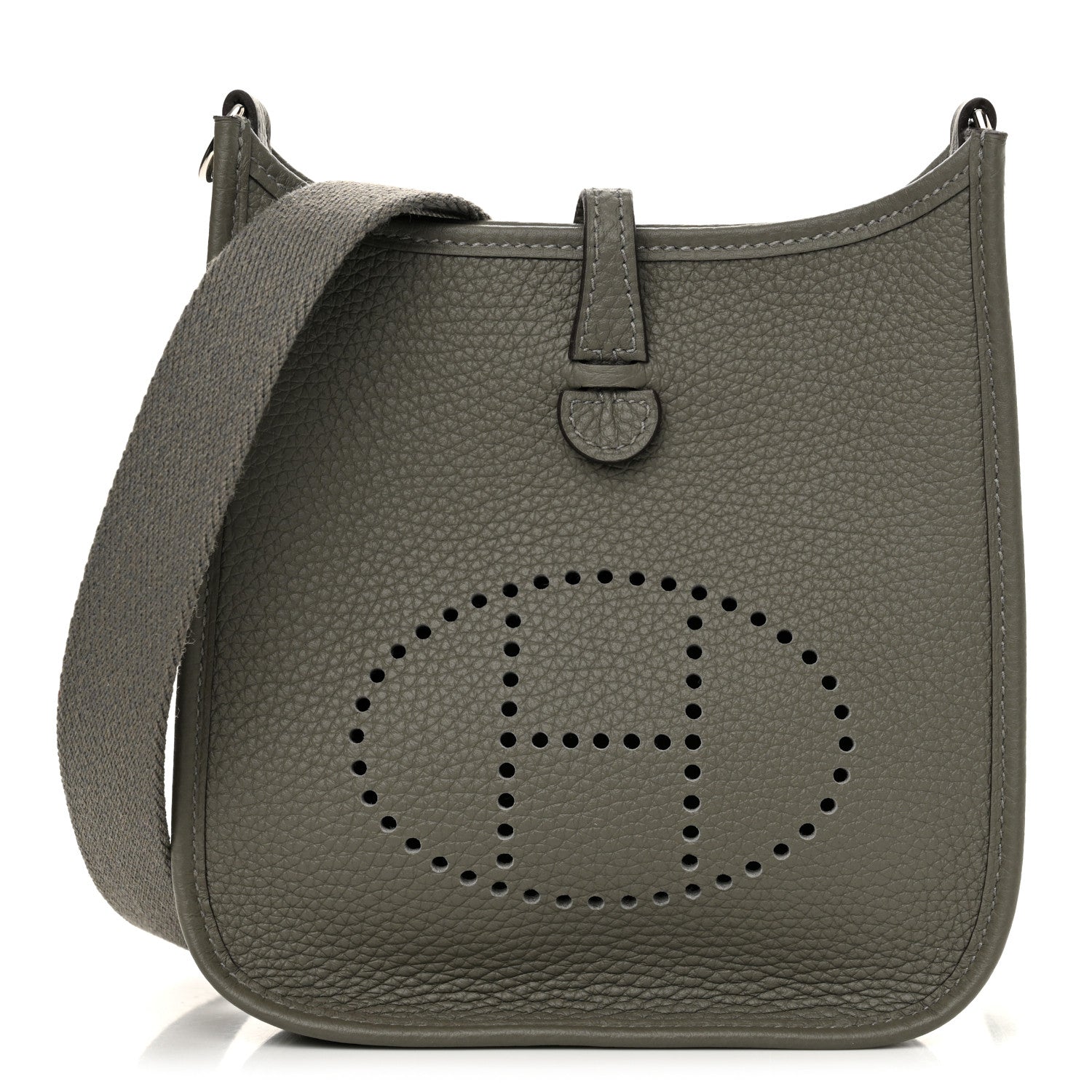 Hermes Taurillon Clemence Evelyne TPM Gris Meyer 1 of 10