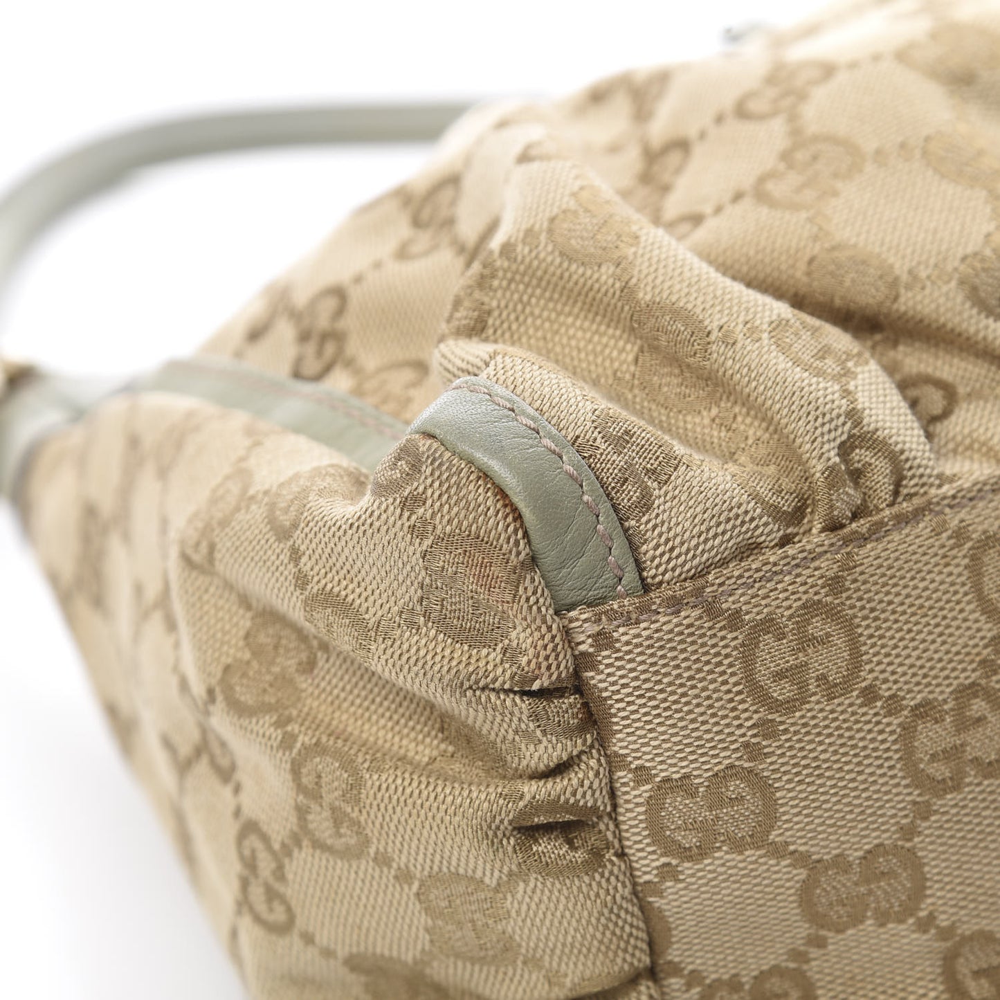 Monogram Medium D Gold Ring Hobo Mint Green