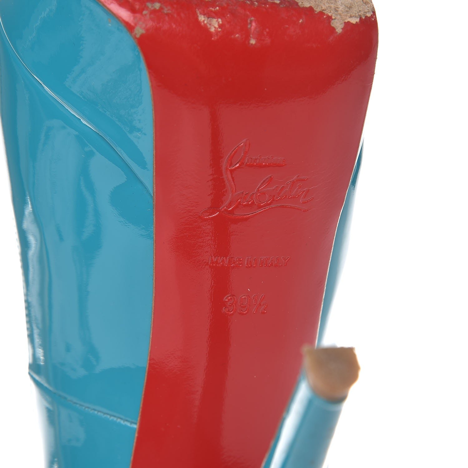 Christian Louboutin Patent Bianca 140 Pumps 39.5 Caraibes 8 of 13