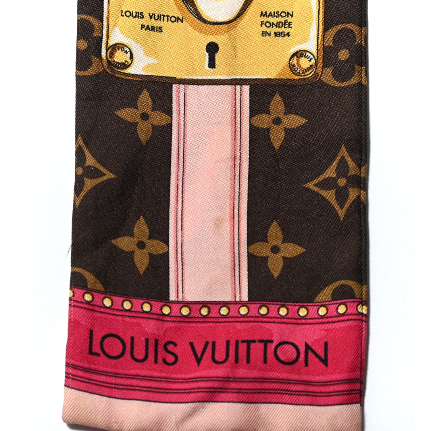 Louis Vuitton Silk Monogram Summer Trunks Bandeau Brown 4 of 10