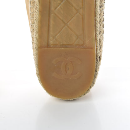 Chanel Lambskin Quilted CC Espadrilles 39 Beige 8 of 13