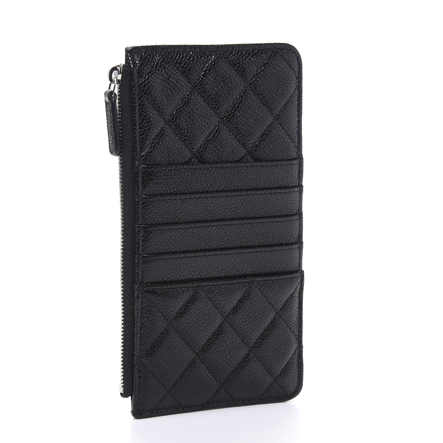Chanel Caviar Quilted Classic Flat Wallet Pouch So Black 3 of 10