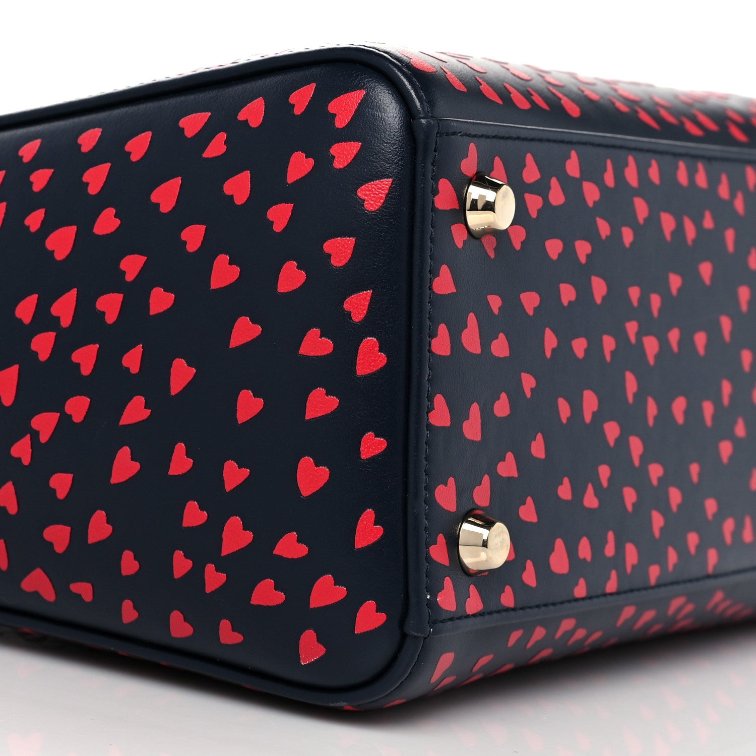 Christian Dior Calfskin I Love Paris Medium Lady Dior Navy Red 8 of 9