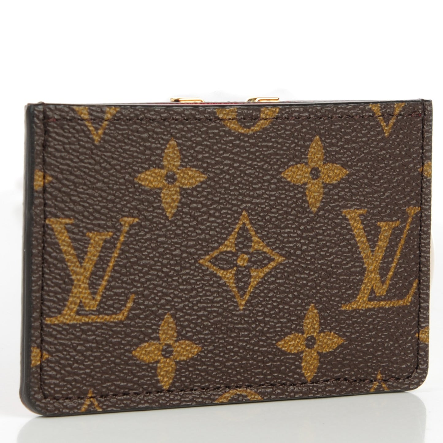 Calfskin Monogram Kimono Tote Card Holder Cherry