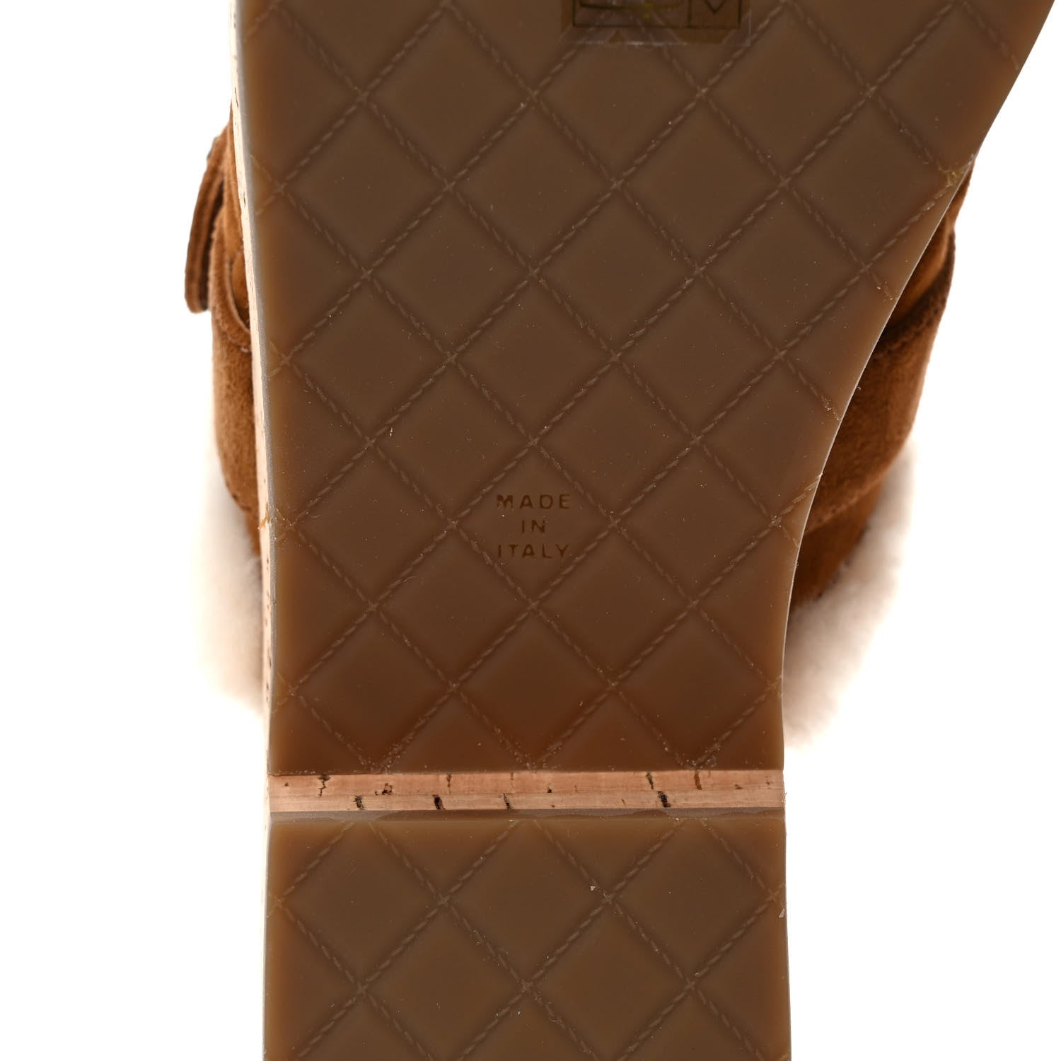 Chanel Suede Calfskin Shearling Turn Lock Clogs 39 Brown 6 of 8