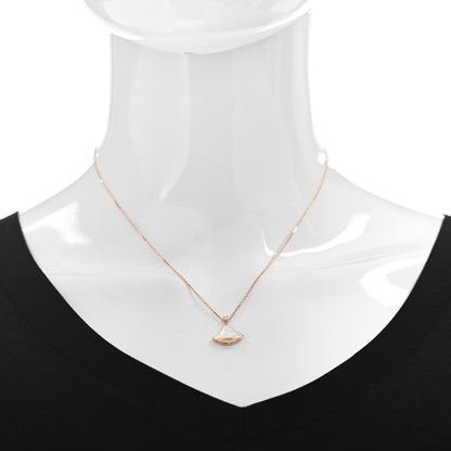 Bulgari 18K Rose Gold Diamond Mother of Pearl Small Divas' Dream Pendant Necklace 2 of 7