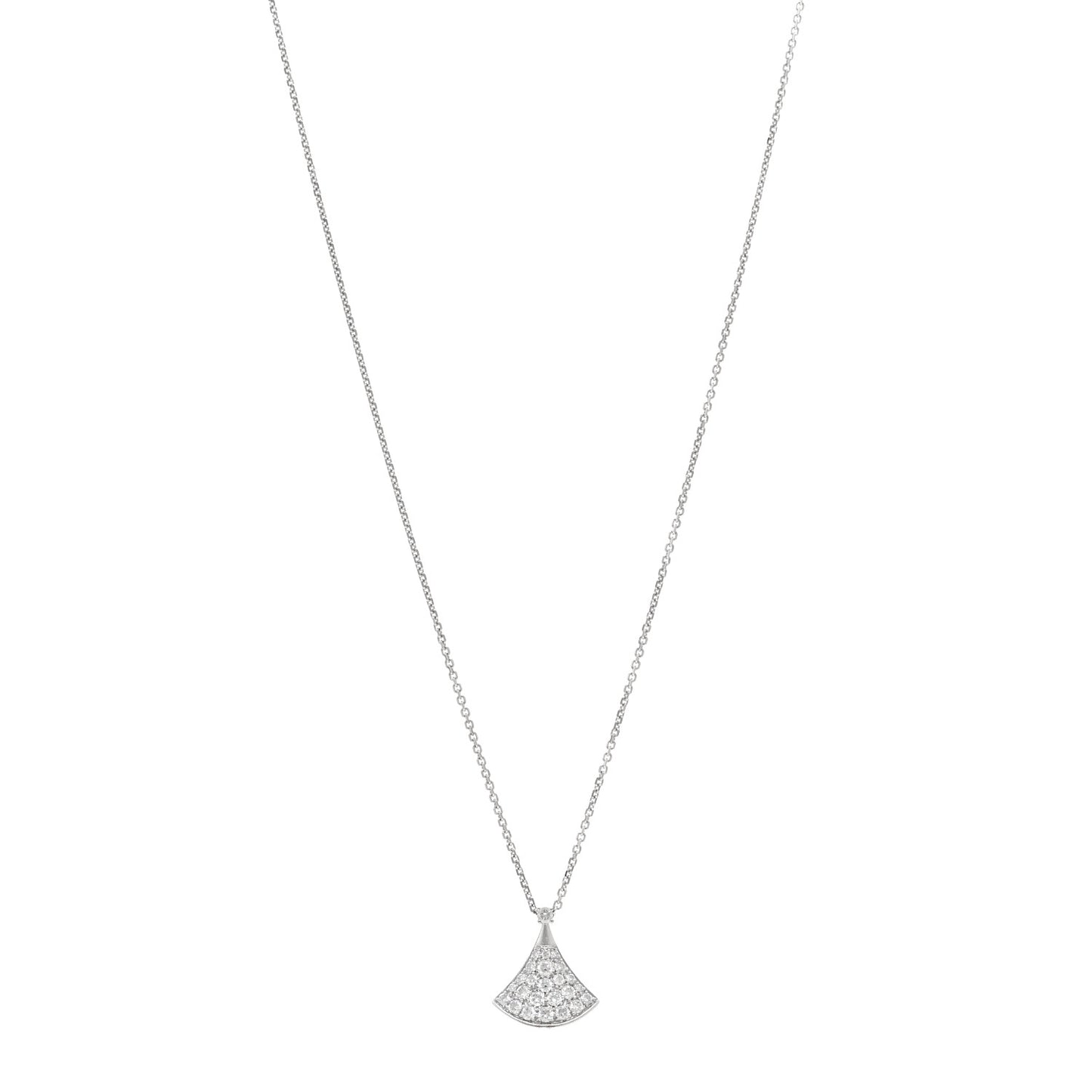 18K White Gold Diamond Divas' Dream Pave Necklace
