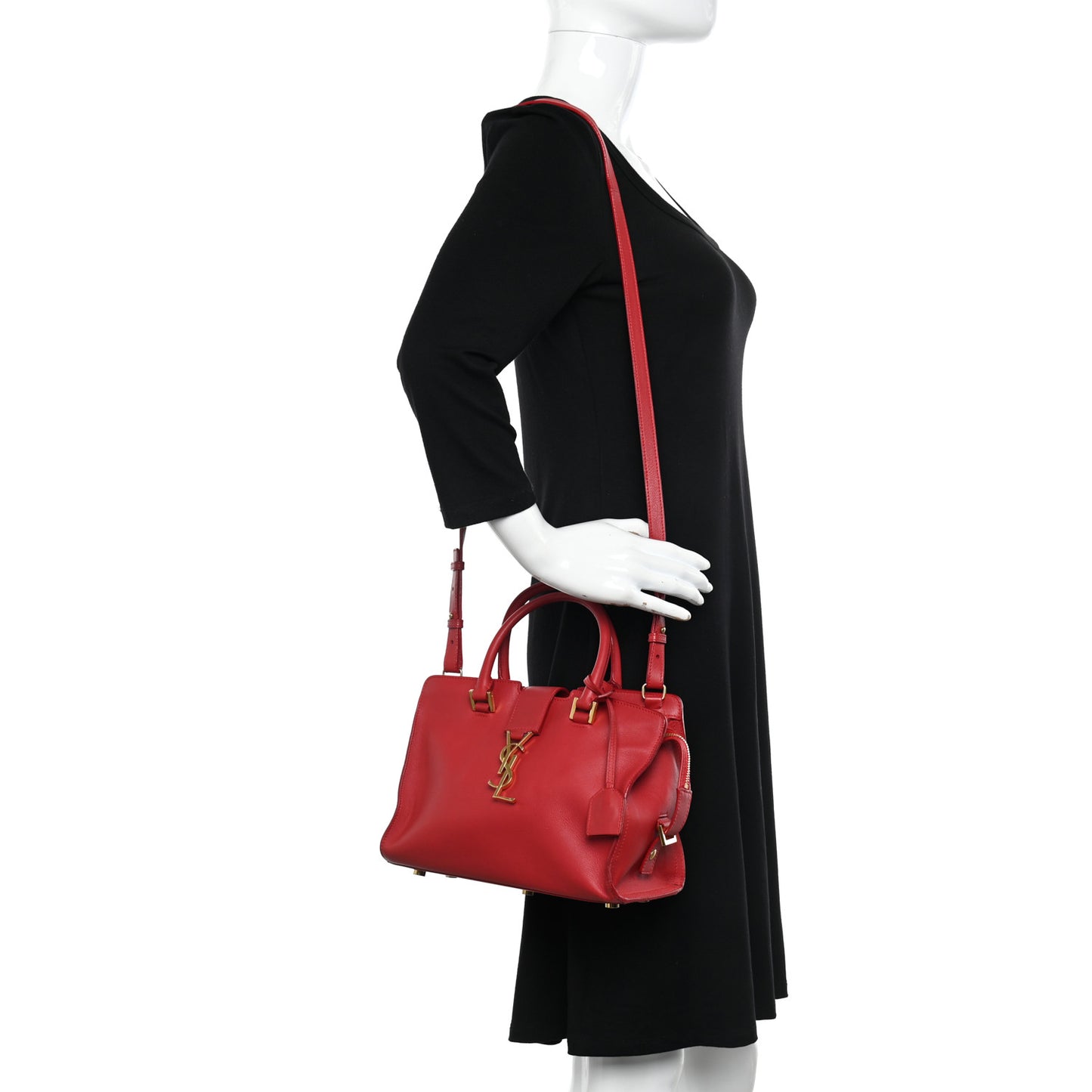 Calfskin Baby Monogram Cabas Red