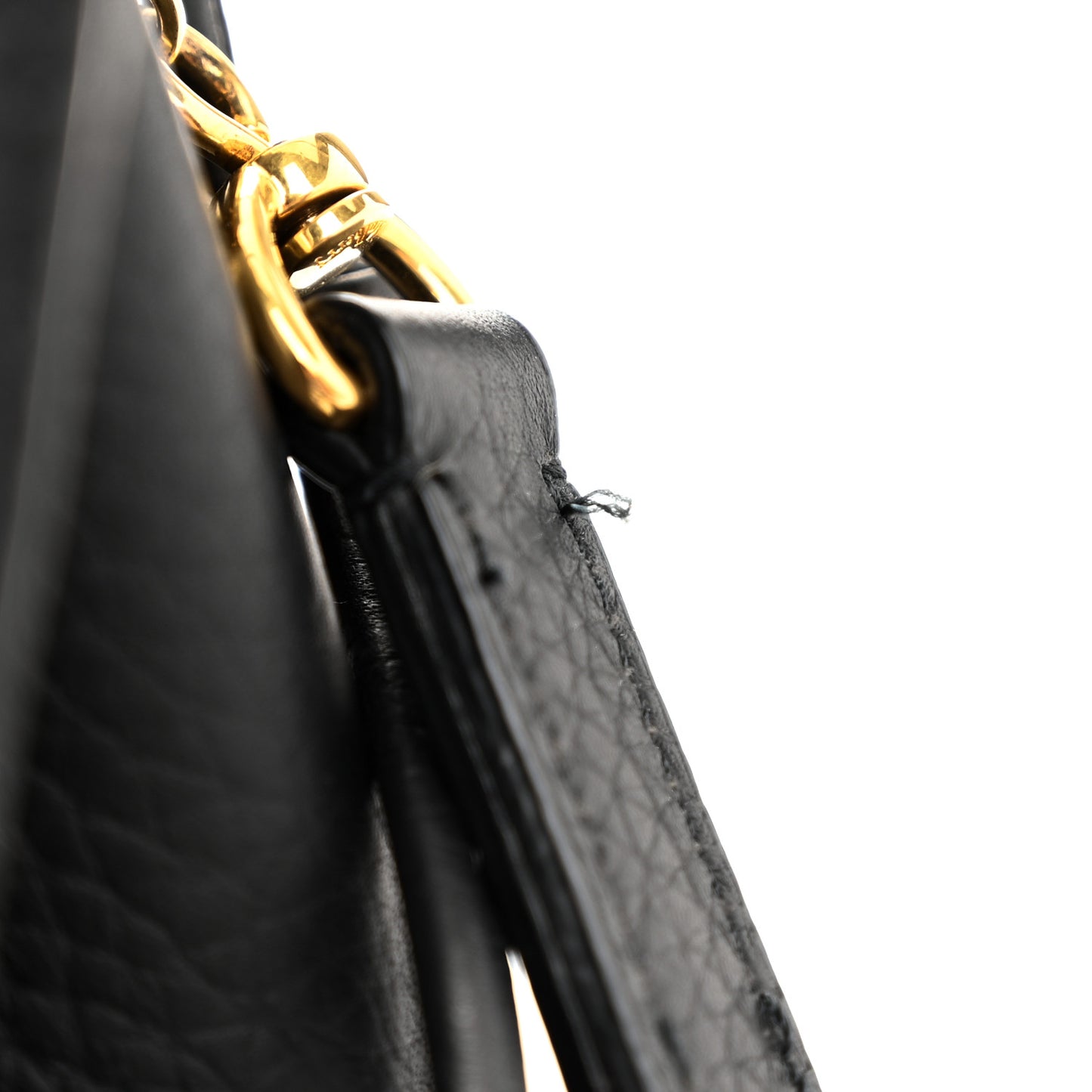 Heavy Grain Iris Tote Black