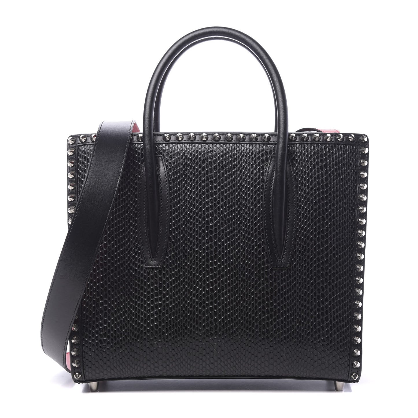 Calfskin Reptile Embossed Medium Paloma Black