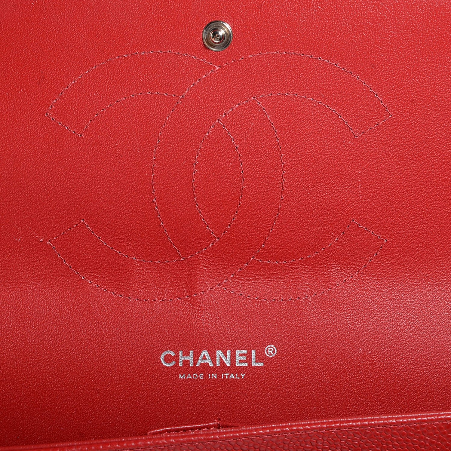 Chanel Caviar Quilted Jumbo Double Flap Dark Red 7 of 9