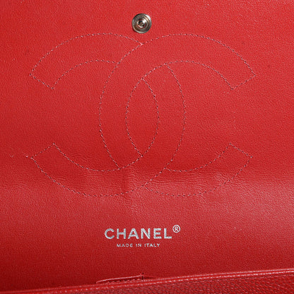 Chanel Caviar Quilted Jumbo Double Flap Dark Red 7 of 9