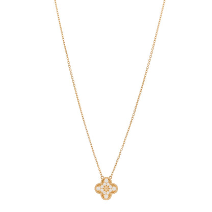 Van Cleef & Arpels 18K Yellow Gold Diamond Vintage Alhambra Pendant Necklace 1 of 6