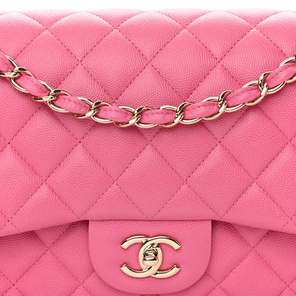 Chanel Caviar Quilted Jumbo Double Flap Pink 8 of 11