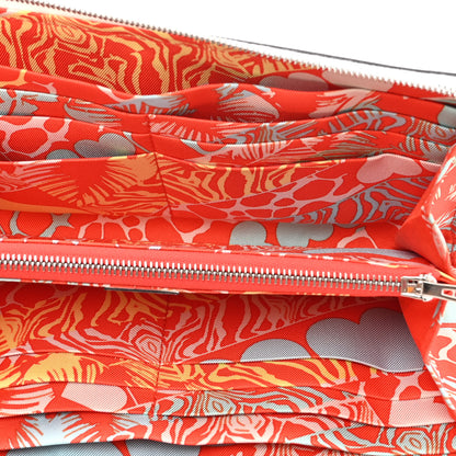 Hermes Evercolor Barenia Silk'In Wallet New White Capucine Bleu Zephyr 5 of 8