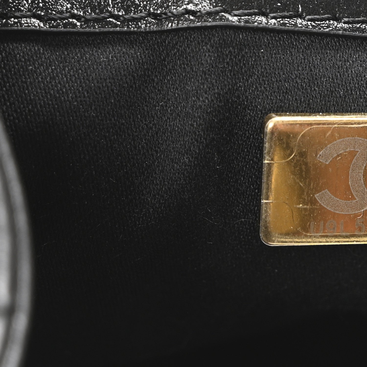 Chanel Shiny Crumpled Calfskin Quilted Small Chanel 25 Handbag Black 7 of 11