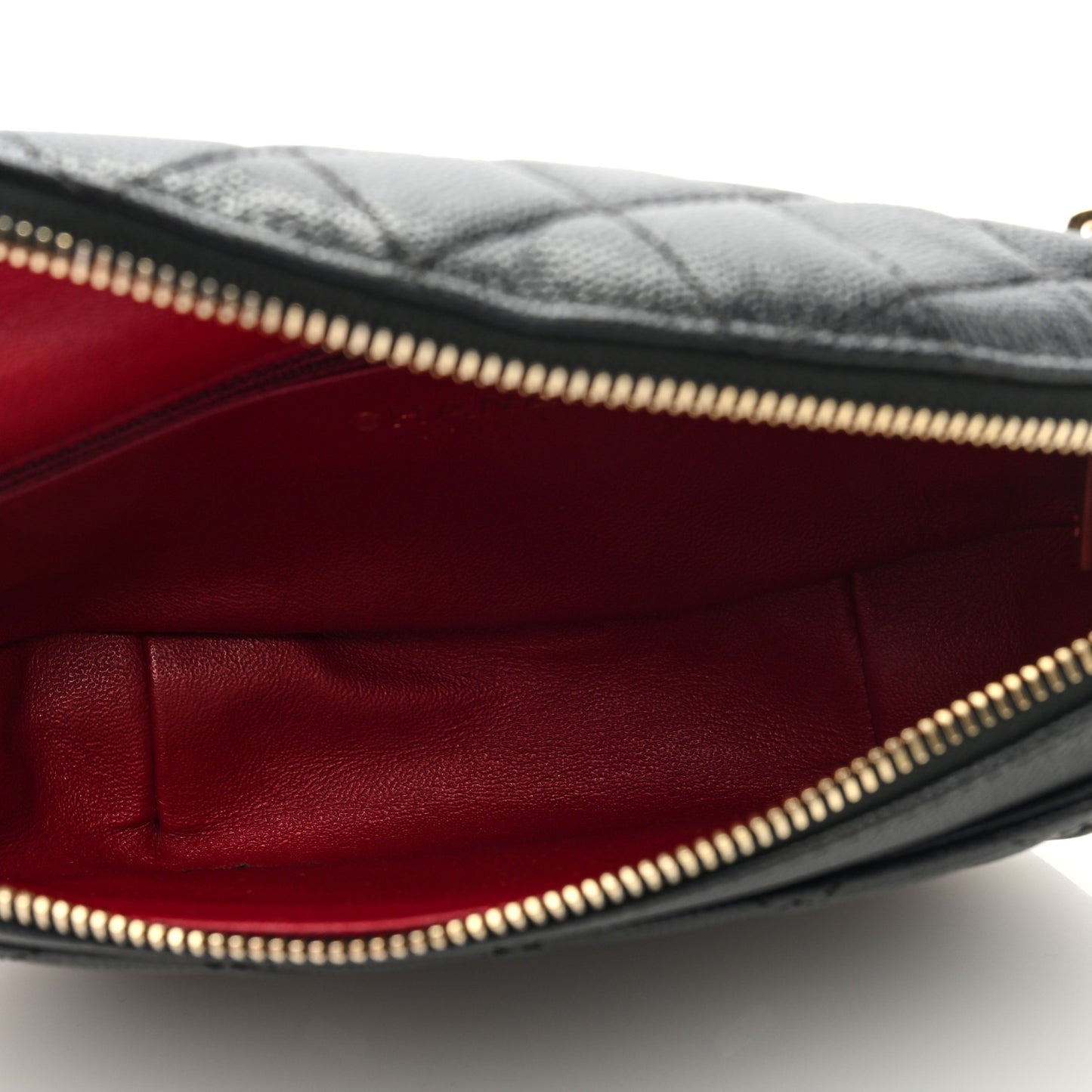 Caviar Quilted Filigree Waist Bag Black