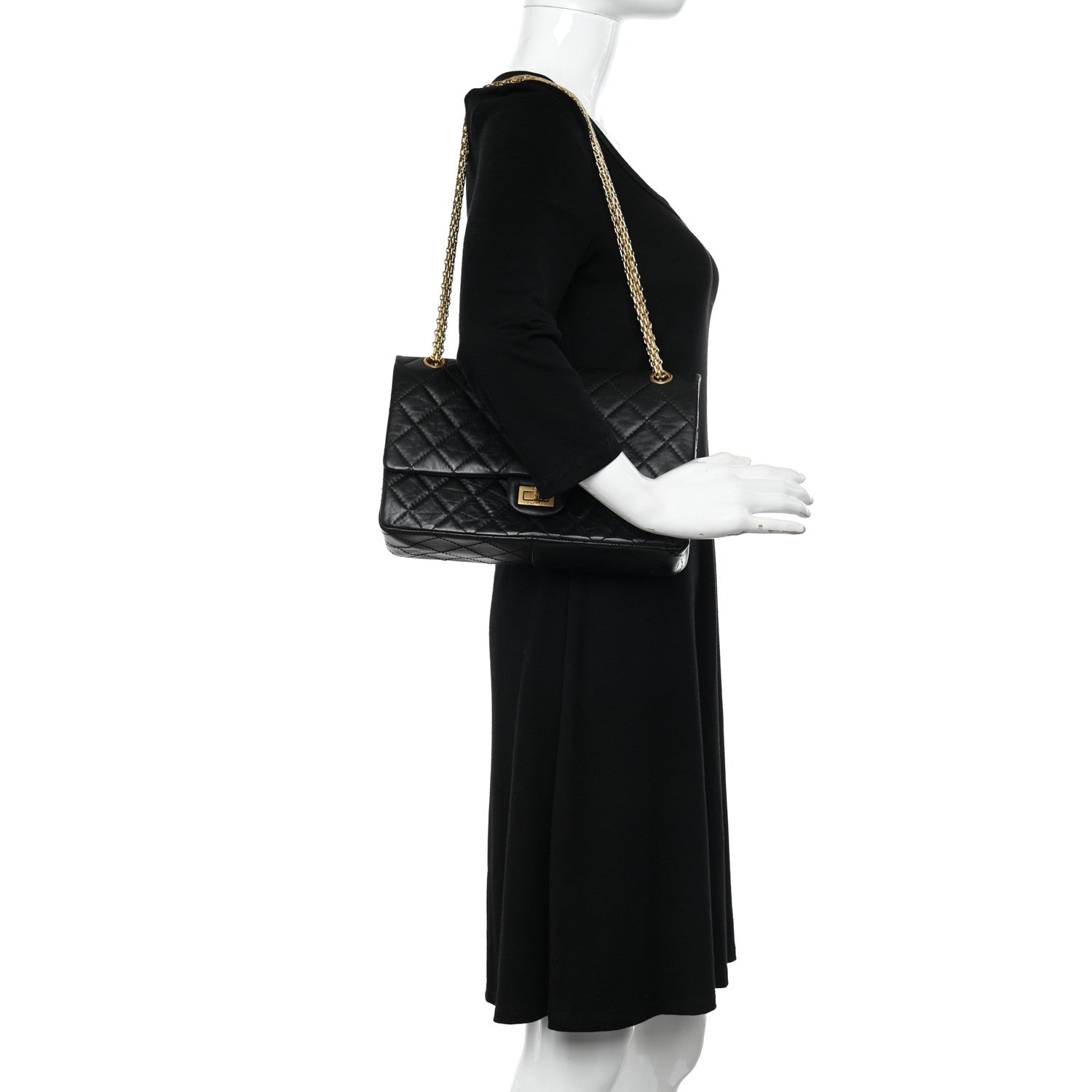 Chanel Aged Calfskin Quilted 2.55 Reissue 226 Flap Black 2 of 13