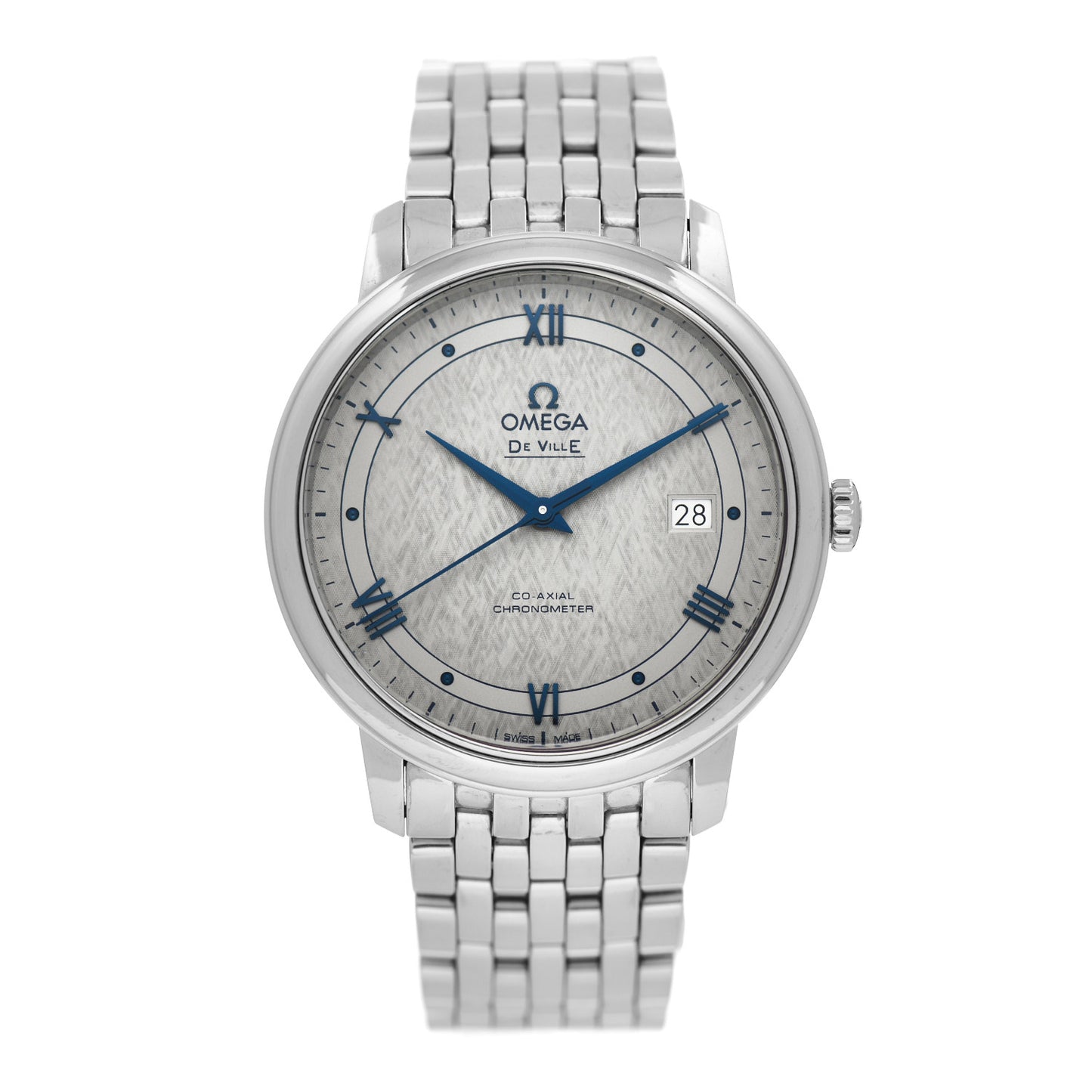 Stainless Steel 39mm De Ville Prestige Co-Axial Chronometer Automatic Watch Grey 424.10.40.20.06.002