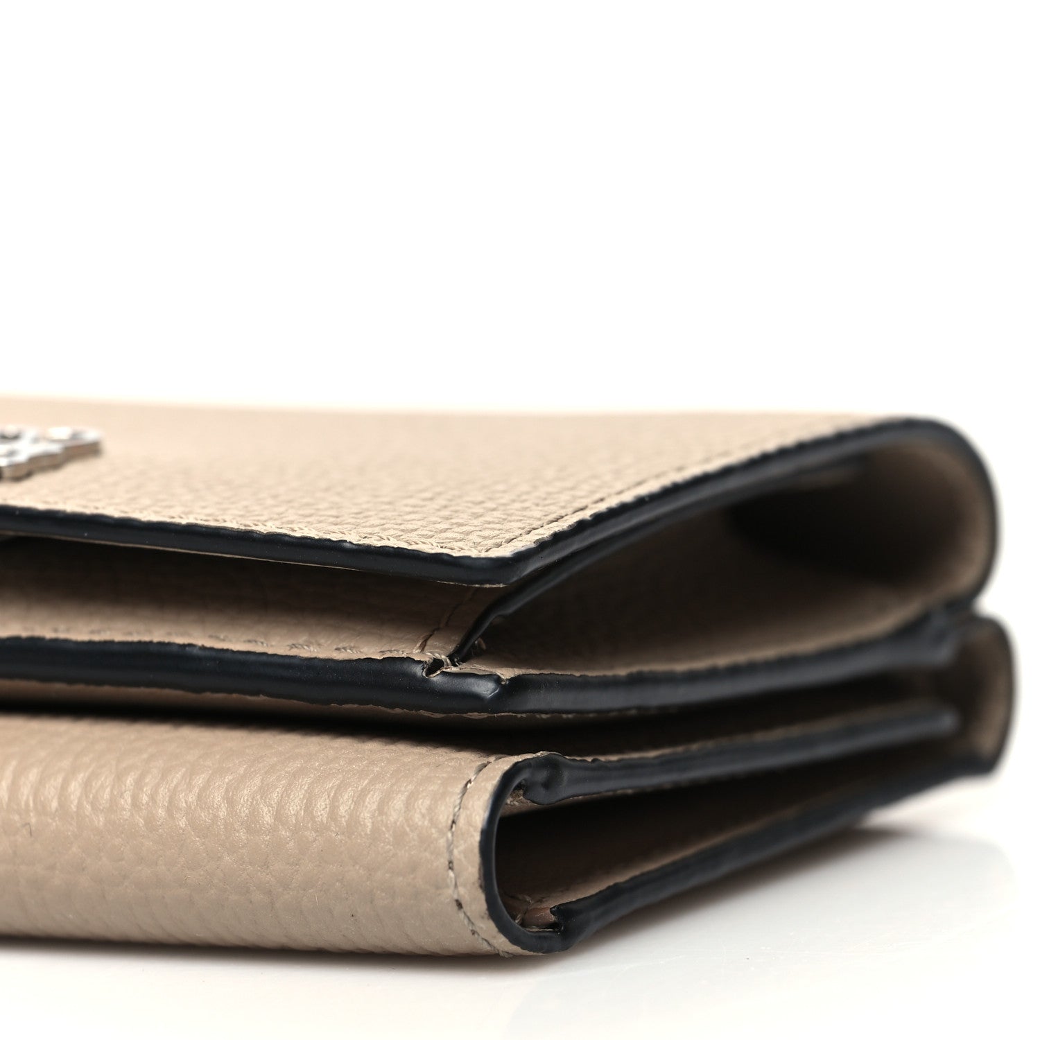 Loewe Pebble Grain Calfskin Anagram Small Vertical Wallet Sand 10 of 11