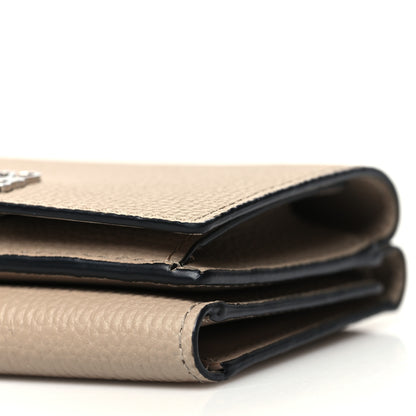 Loewe Pebble Grain Calfskin Anagram Small Vertical Wallet Sand 10 of 11