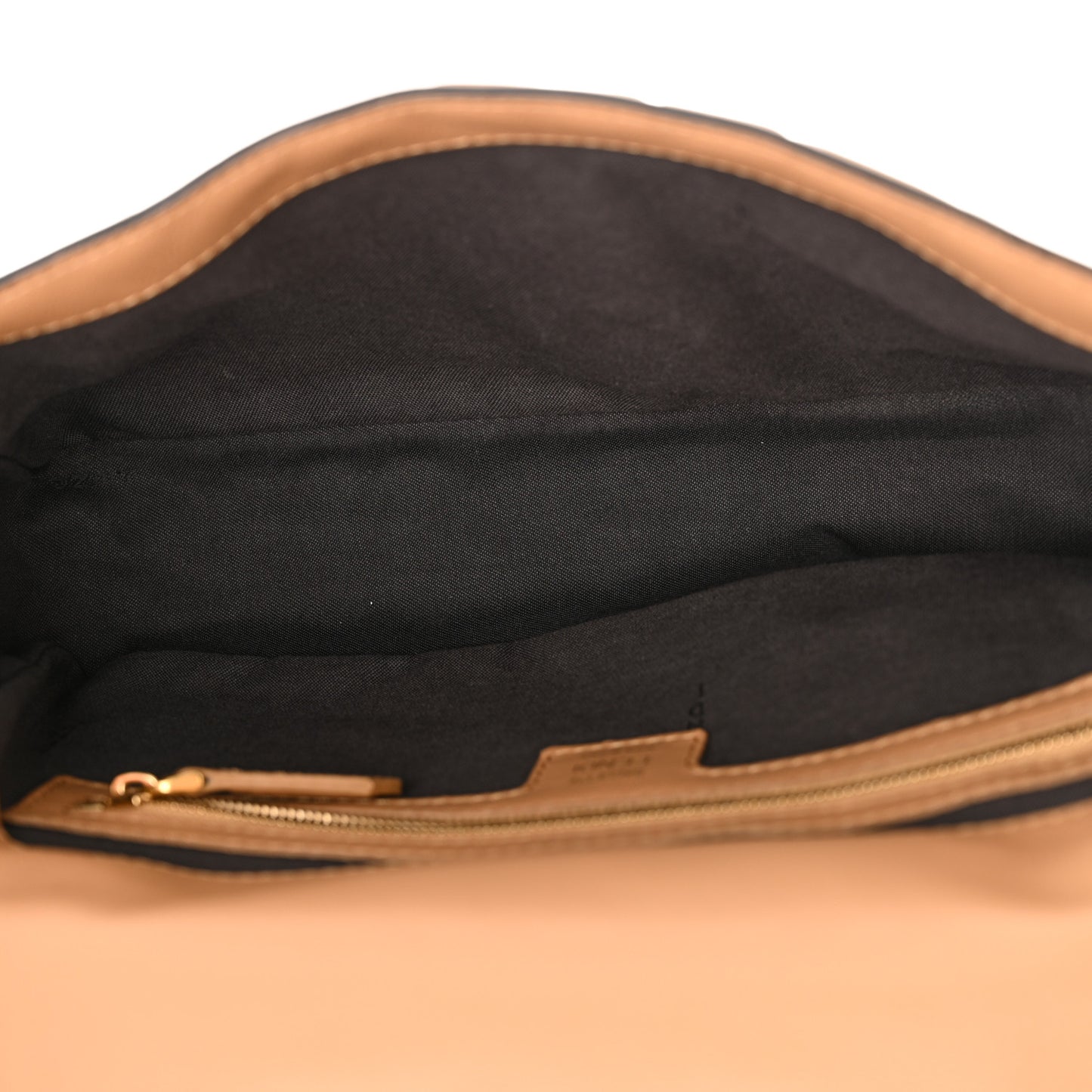 Nappa FF 1974 Embossed Baguette Miele Scuro