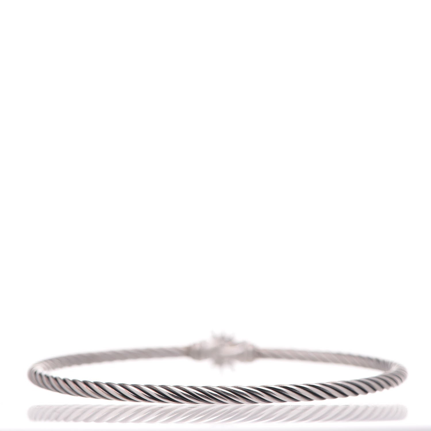 David Yurman Sterling Silver Diamond Starburst Bracelet 3 of 4