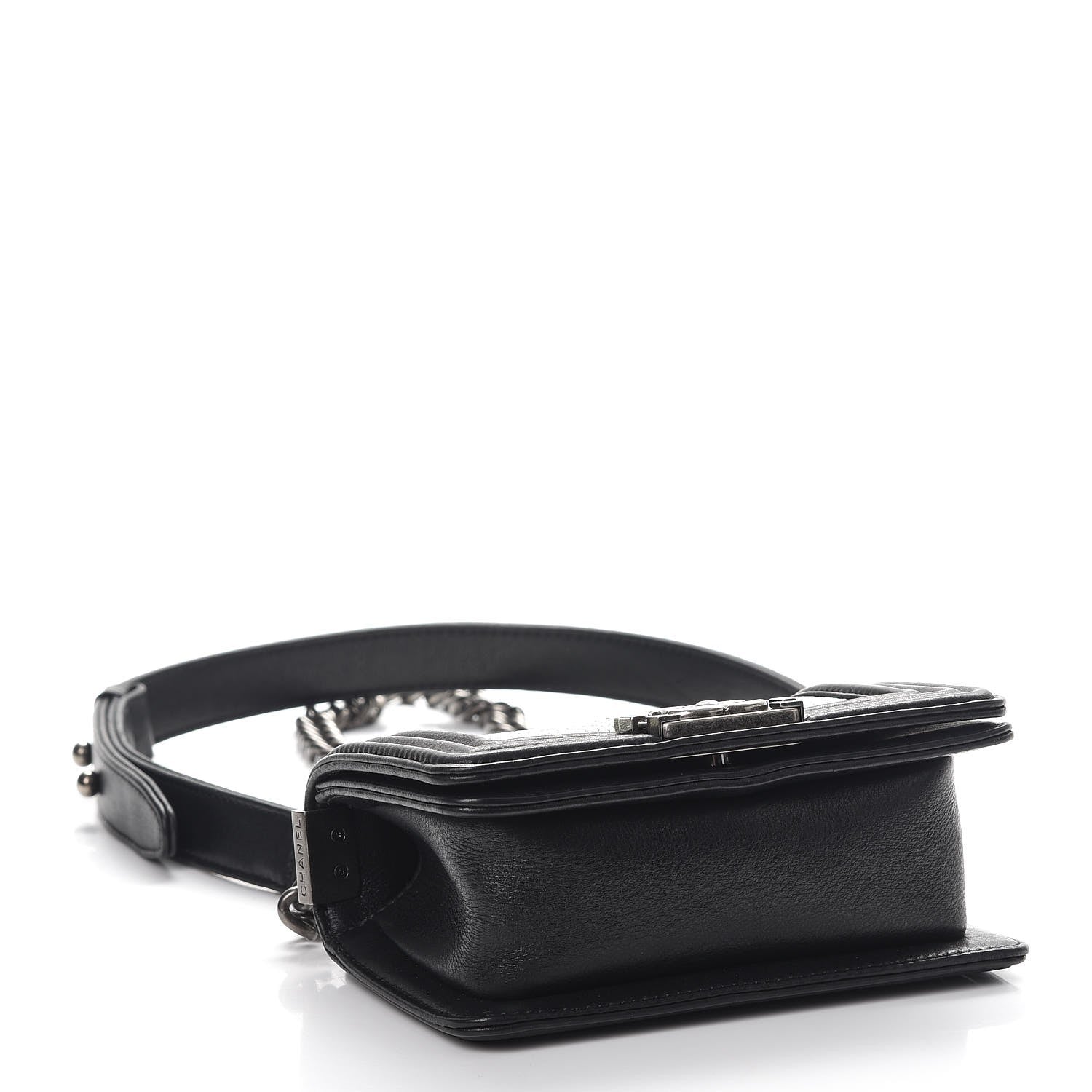 Chanel Galuchat Stingray Mini Boy Flap Black Silver 6 of 11