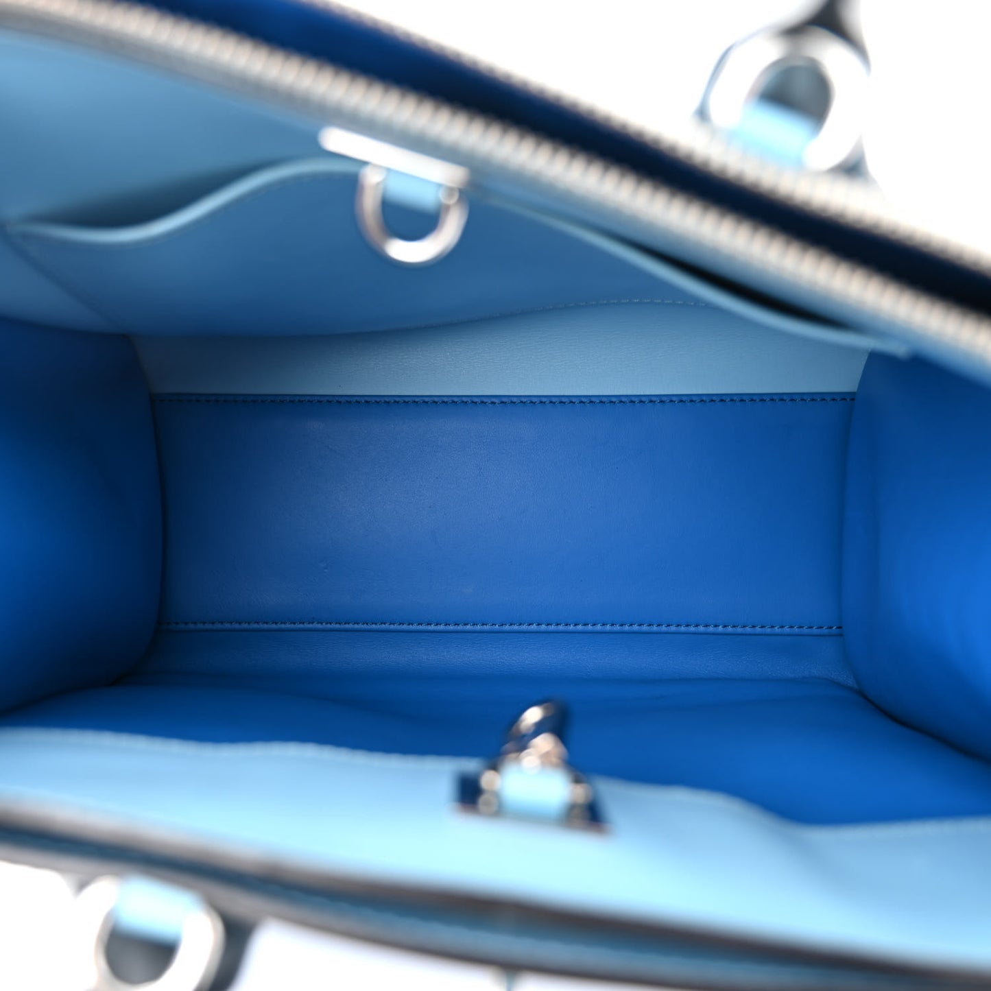 Calfskin City Steamer PM Silver Blue