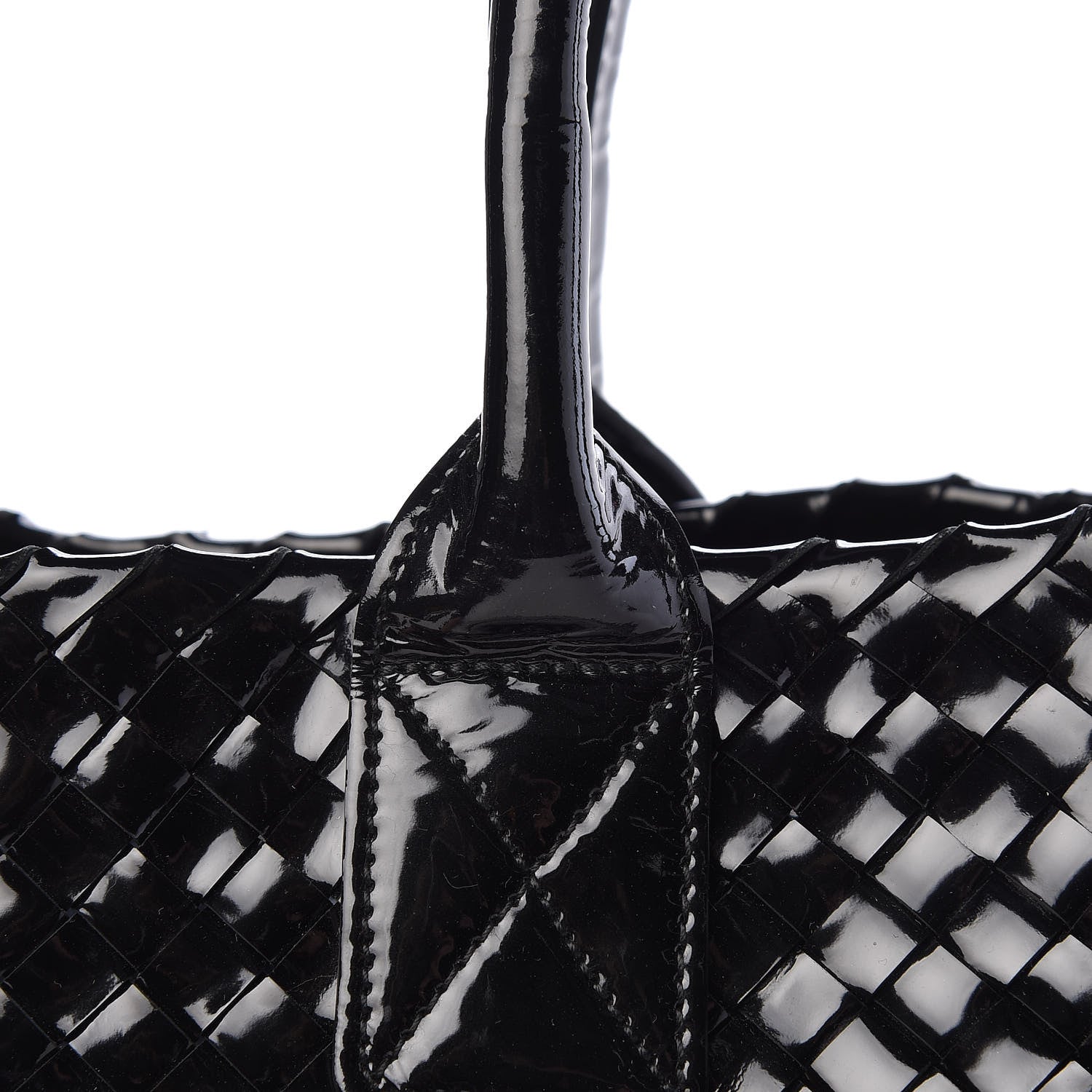 Bottega Veneta Spazzolato Nappa Intrecciato Medium Moon Cabat Black 13 of 14