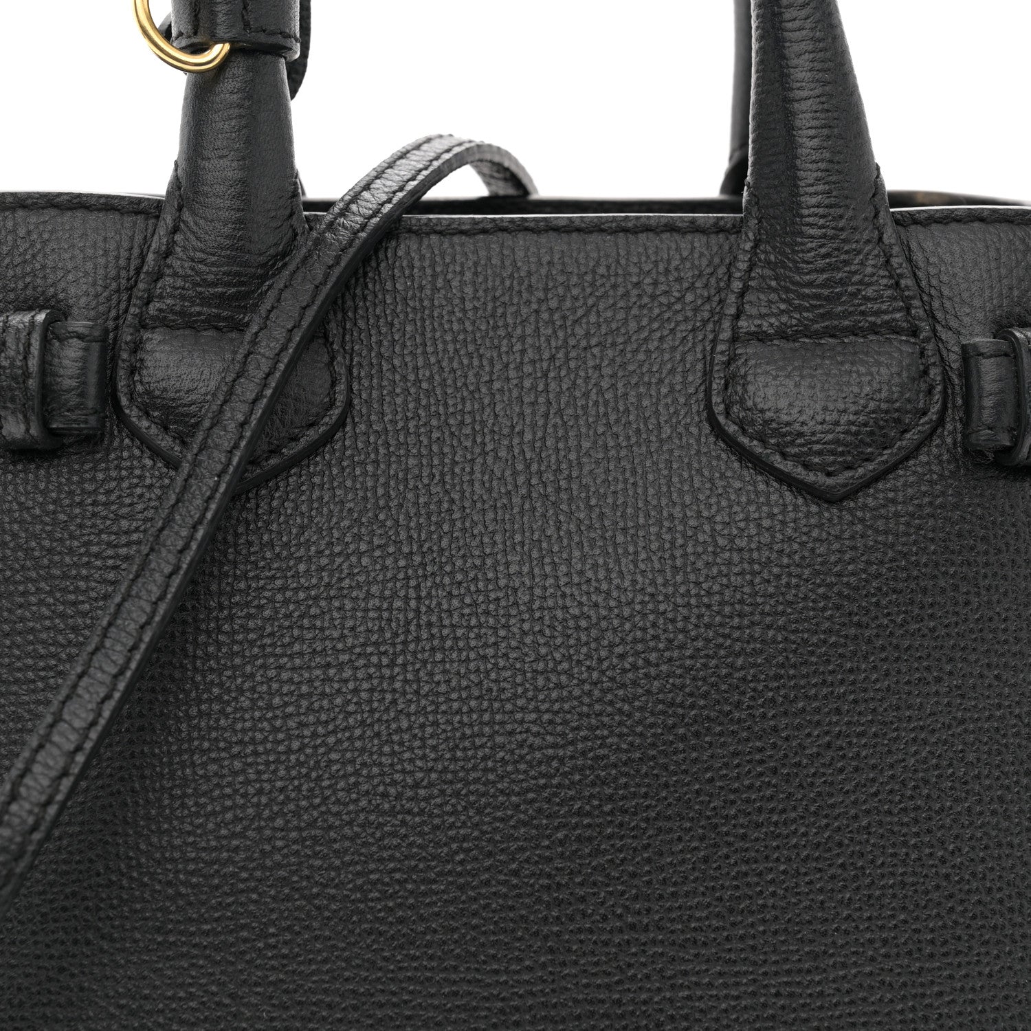 Burberry Derby Calfskin House Check Baby Banner Tote Black 7 of 10