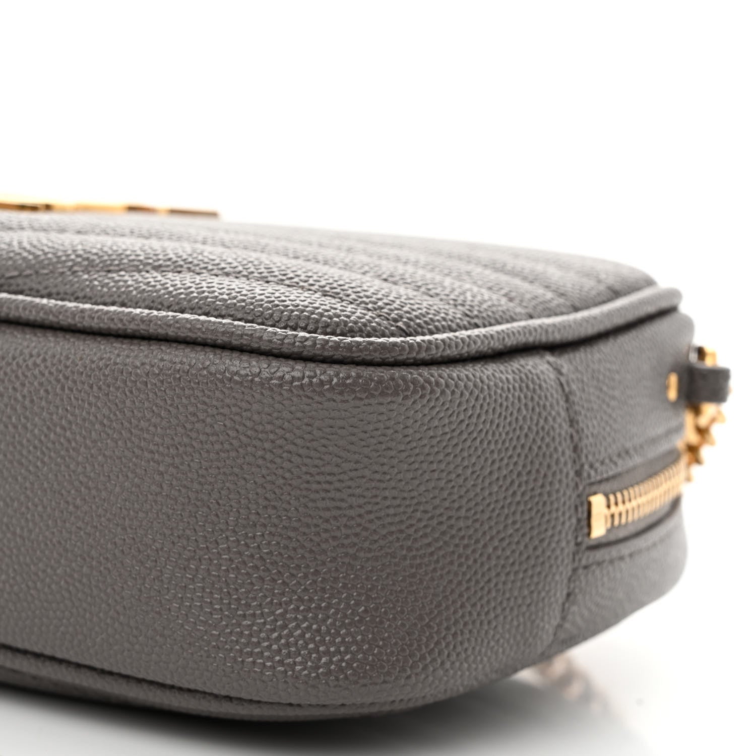 Saint Laurent Grain De Poudre Matelasse Monogram Mini Lou Camera Bag Fog 10 of 10