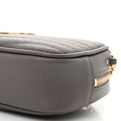 Saint Laurent Grain De Poudre Matelasse Monogram Mini Lou Camera Bag Fog 10 of 10