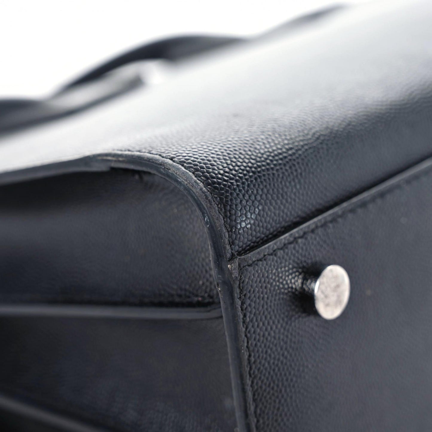 Grained Calfskin Small Sac De Jour Black