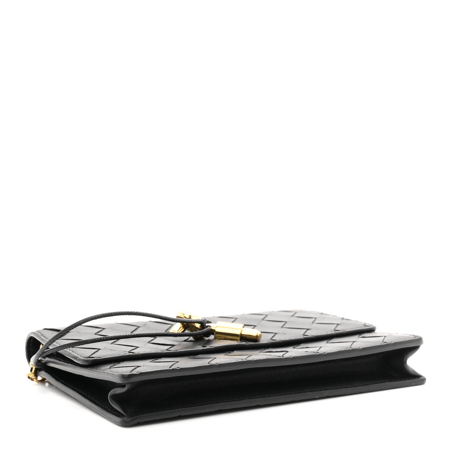 Bottega Veneta Nappa Intrecciato Andiamo Pouch On Chain Black Black 4 of 9