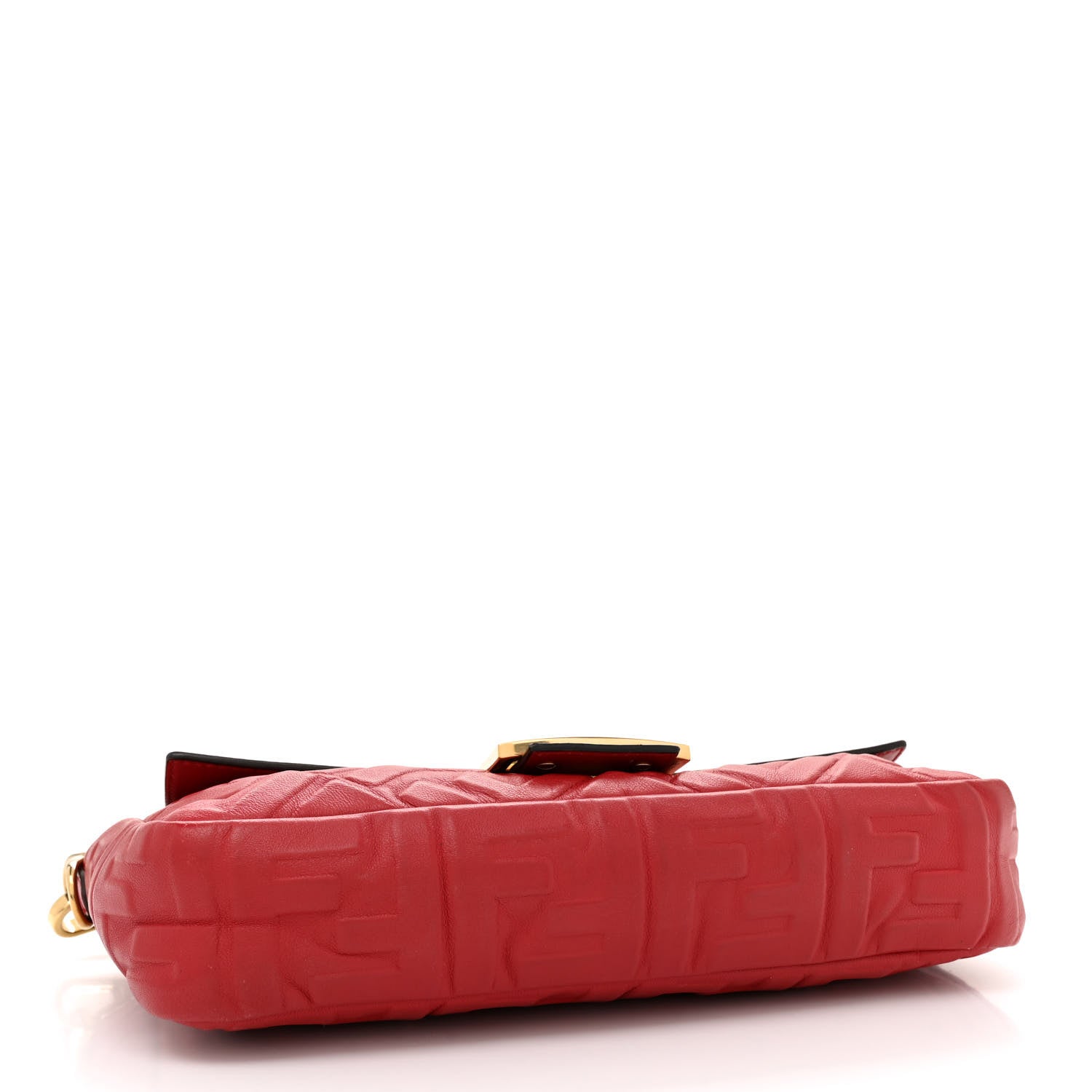 Fendi Nappa FF 1974 Embossed Baguette Fragola 4 of 11