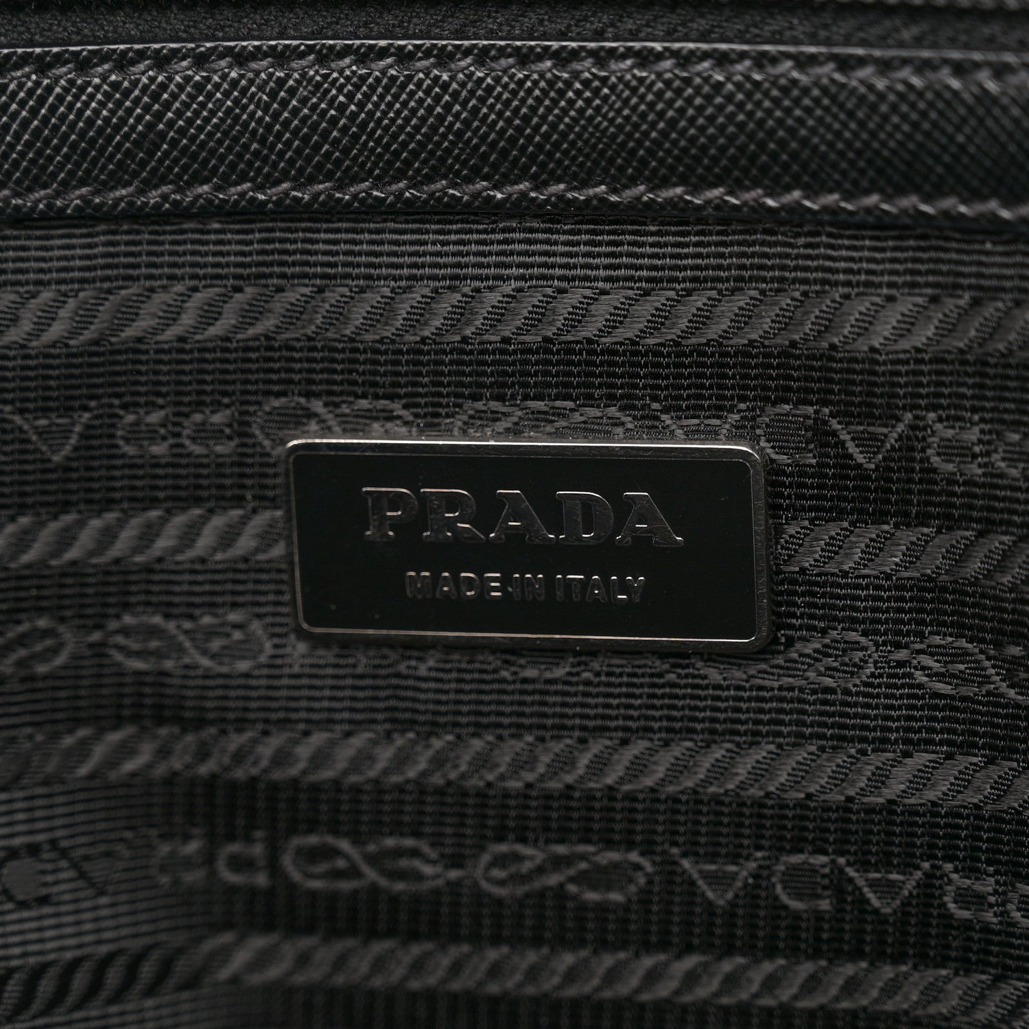Prada Tessuto Nylon Saffiano Metal Triangle Logo Work Bag Black 6 of 14