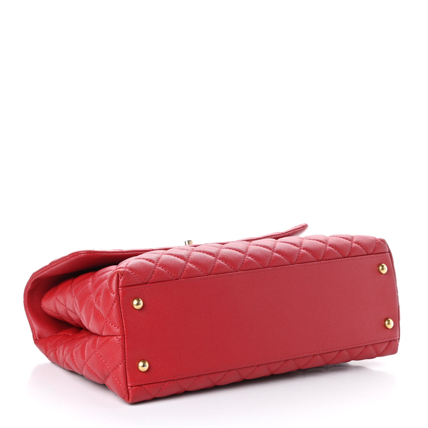 Caviar Quilted Medium Coco Handle Flap Red