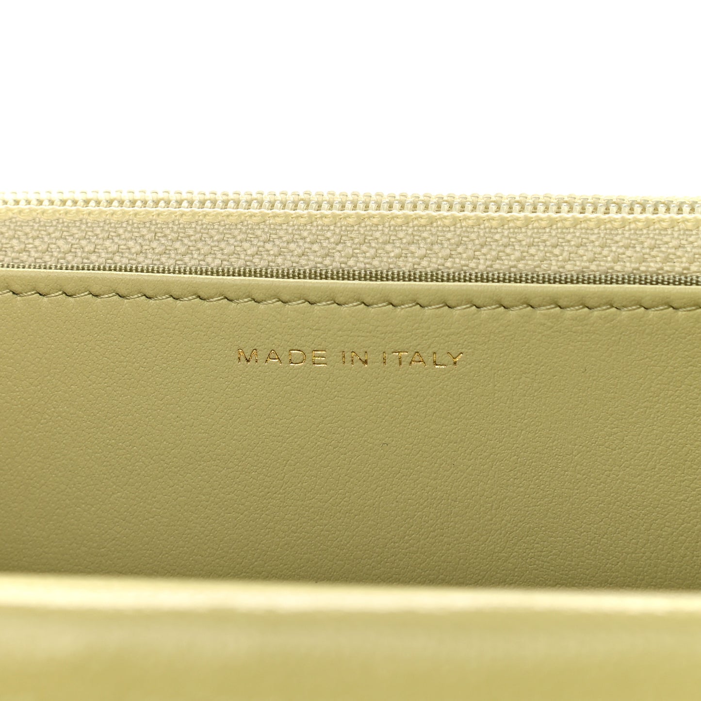 Caviar Quilted French New Wave Chain CC Wallet On Chain WOC Light Green