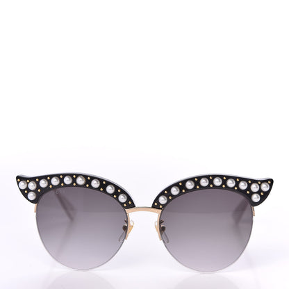 Gucci Pearl Cat Eye Sunglasses GG0212S Black 2 of 8