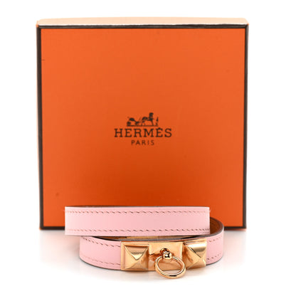 Hermes Swift Rivale Double Tour Bracelet T3 Rose Sakura 7 of 7