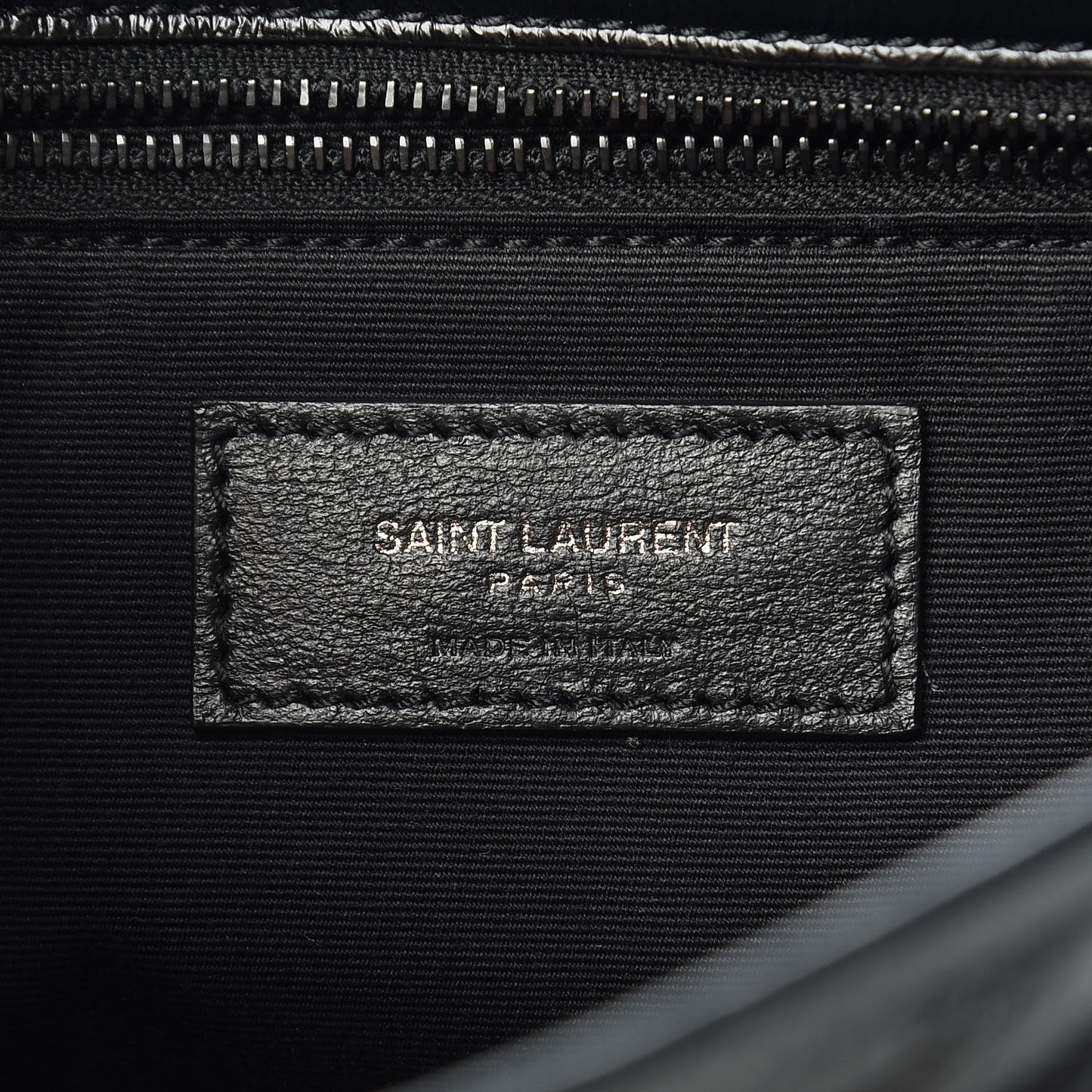 Crinkled Calfskin Matelasse Monogram Medium Niki Chain Satchel Black