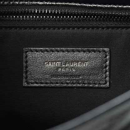 Saint Laurent Crinkled Calfskin Matelasse Monogram Medium Niki Chain Satchel Black 6 of 11