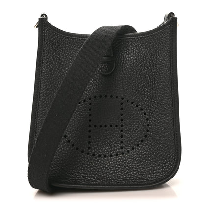 Hermes Taurillon Clemence Evelyne TPM Black 1 of 9