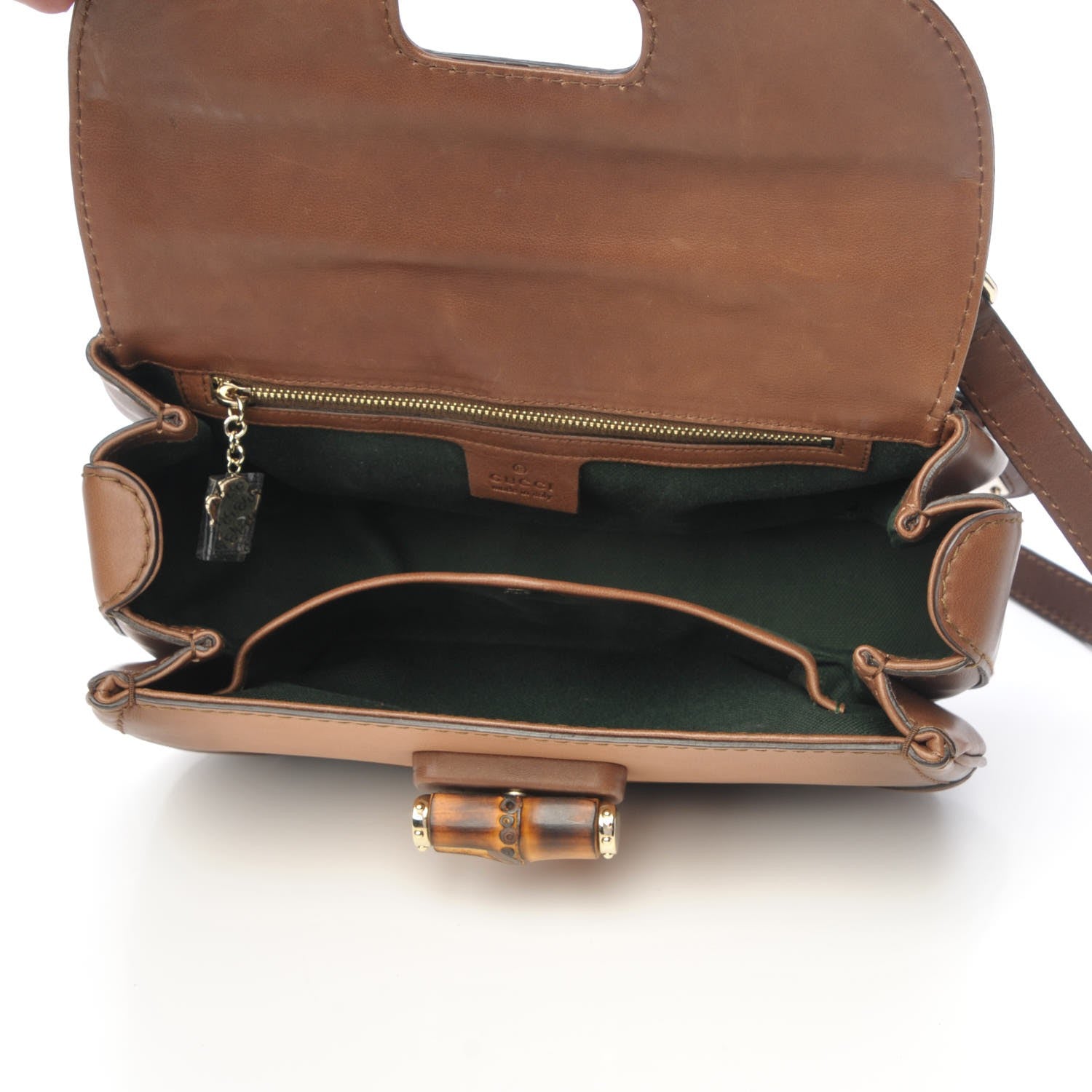 Gucci Calfskin Small New Bamboo Top Handle Bag Brown 6 of 19